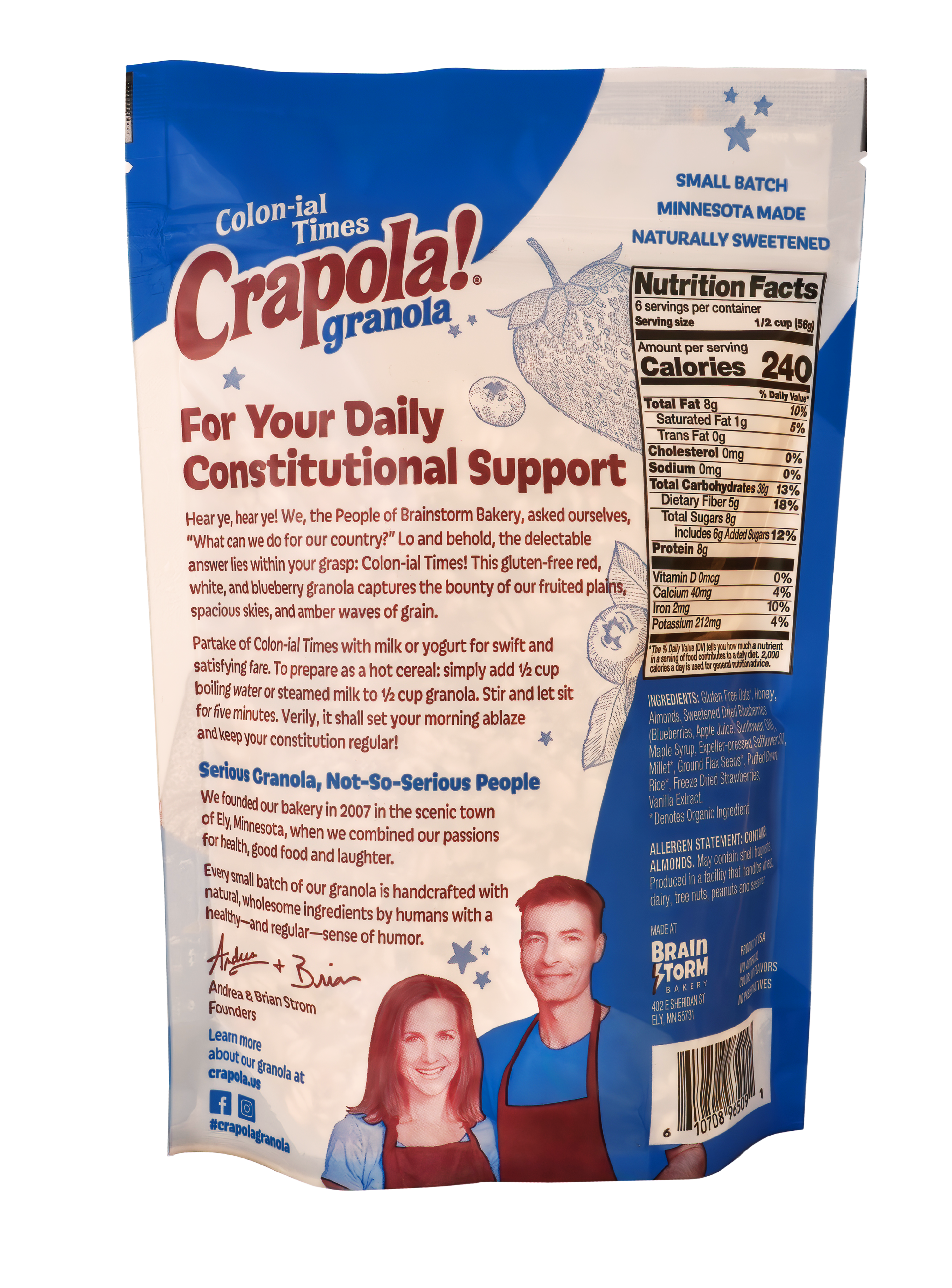 Colon-ial Times - Blueberry Strawberry Granola (12oz)