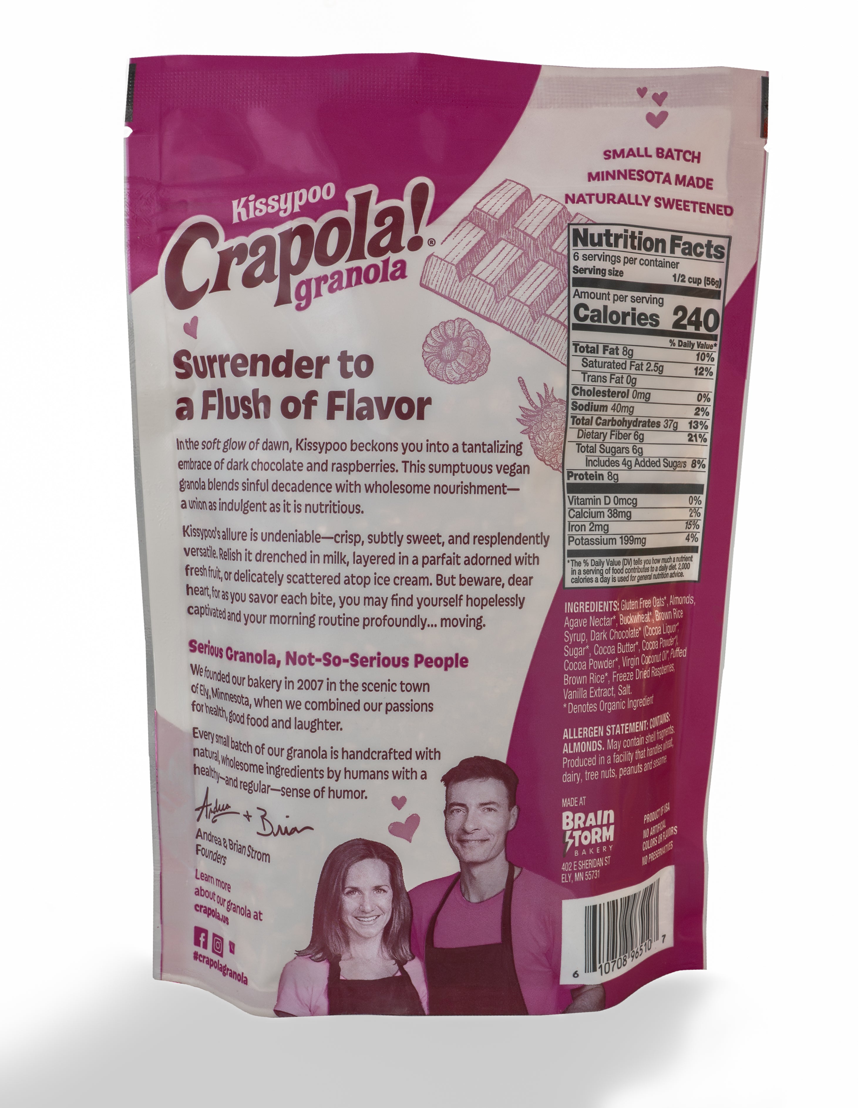 Kissypoo - Chocolate Raspberry Granola (12oz)