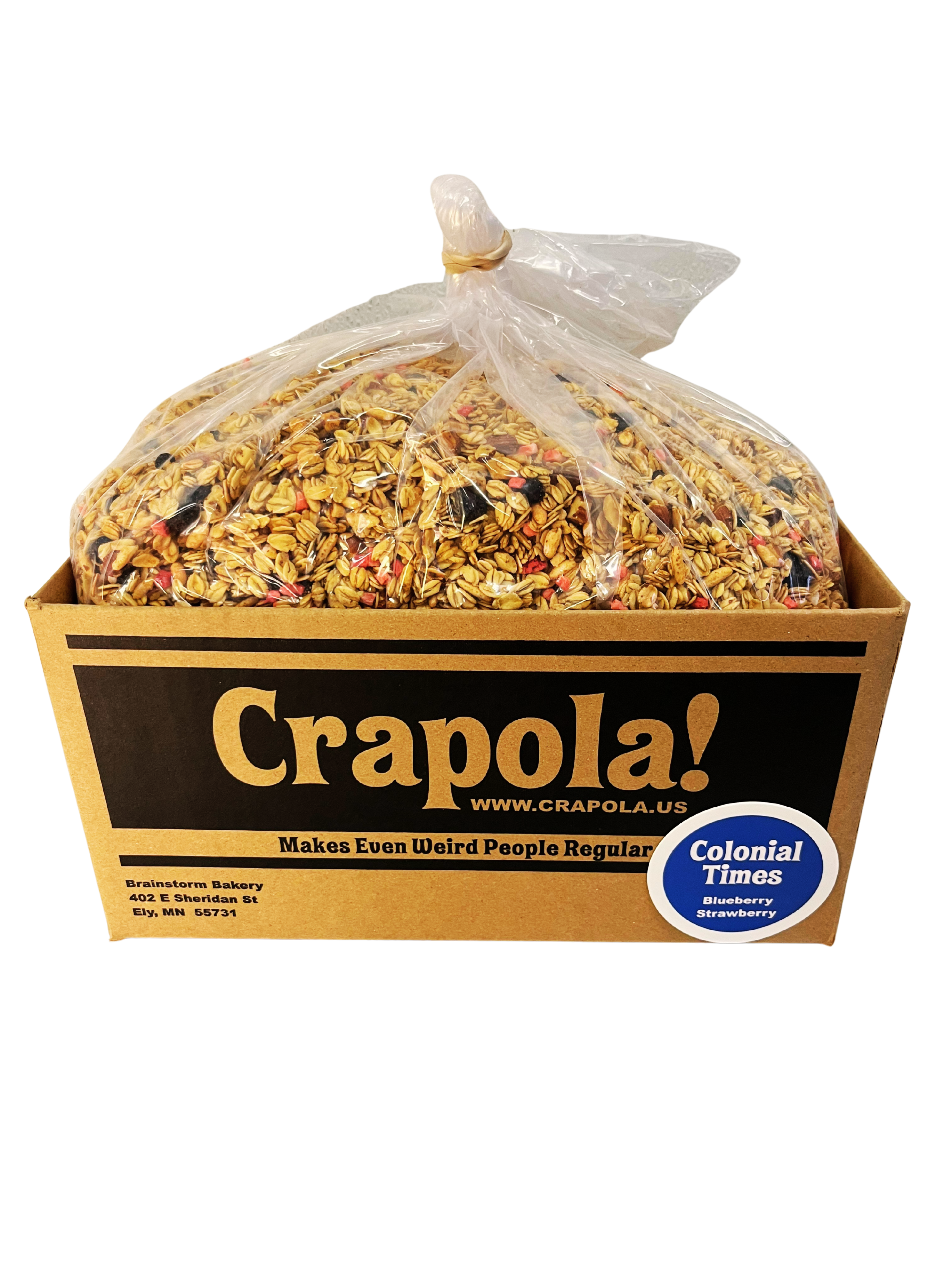 Colon-ial Times Bulk - Blueberry Strawberry Granola (8lb bag)  *** TEMPORARILY OUT OF STOCK, NEXT SHIP DATE IS 12/1 ***A