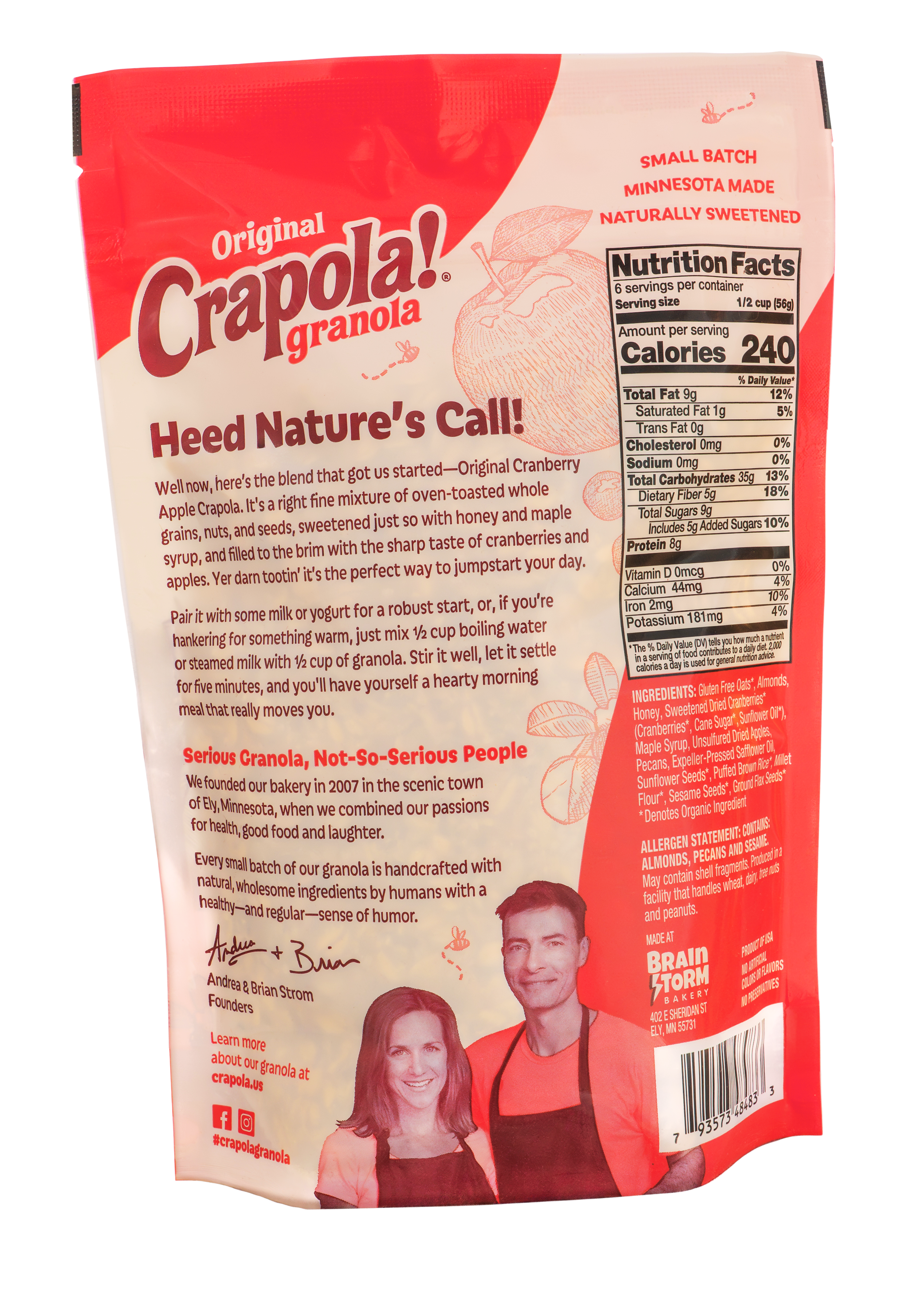 Crapola! - Cranberry Apple Granola (12oz)